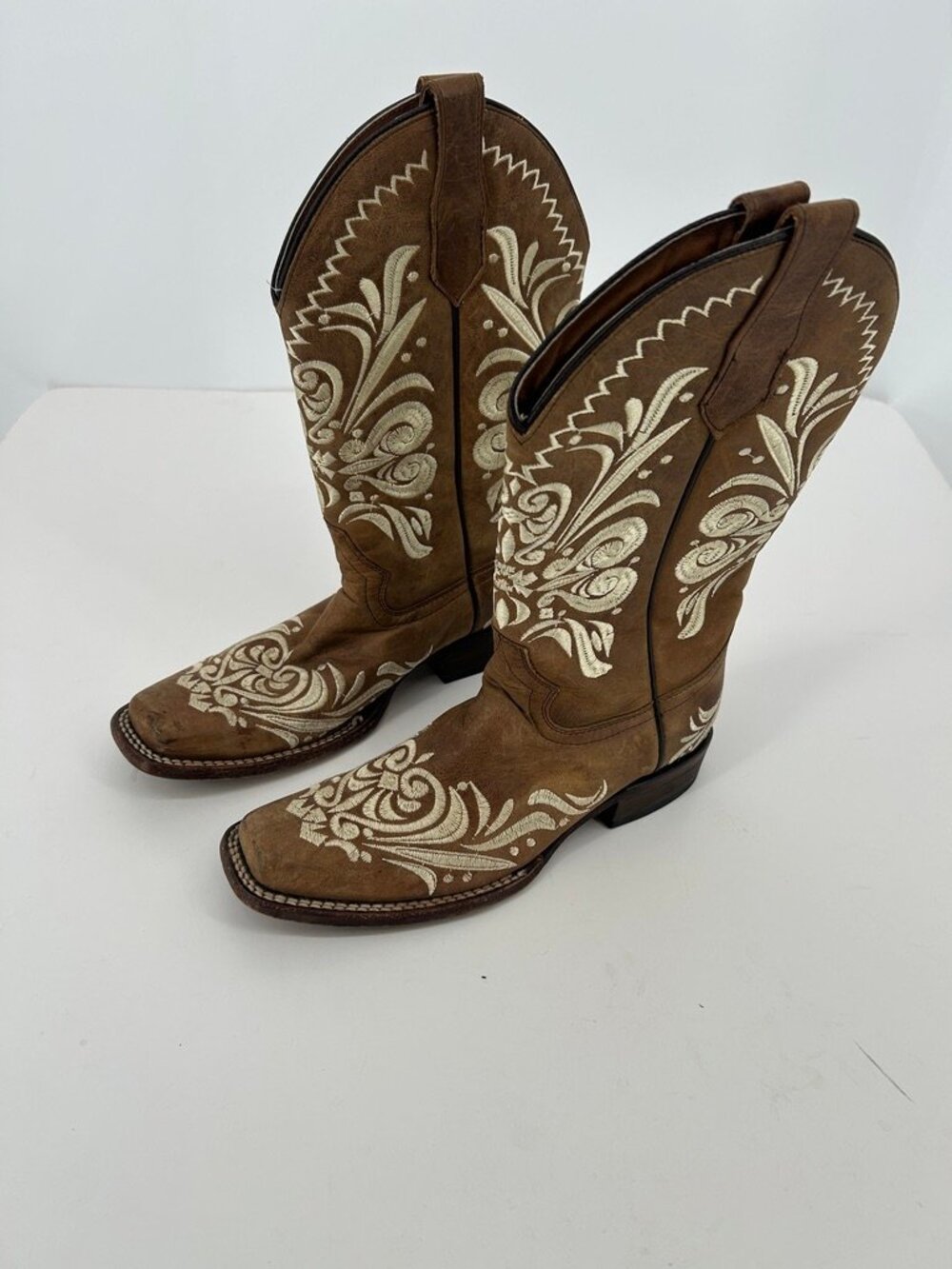 Circle G by Corral Brown Embroidered Western Cowboy Boot Women 9 Country Concert